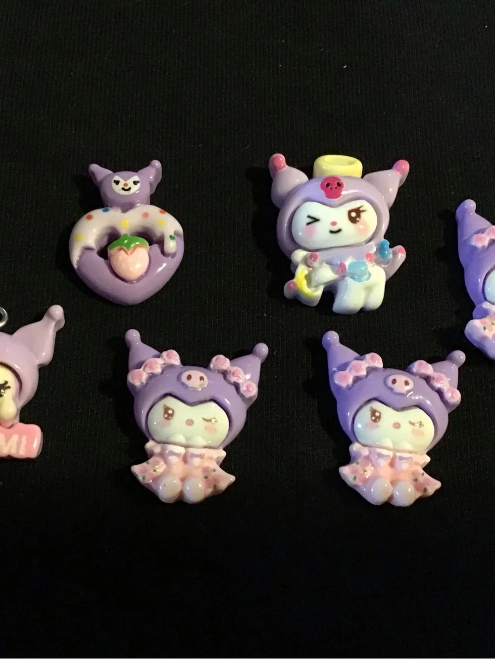 Kawaii Purple Character mini magnet set - Cute Pastel Embellishments